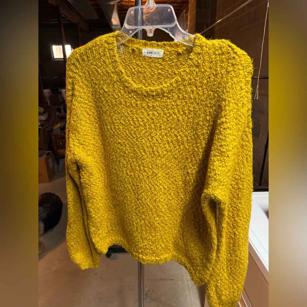 Lola Textured Mustard Sweater